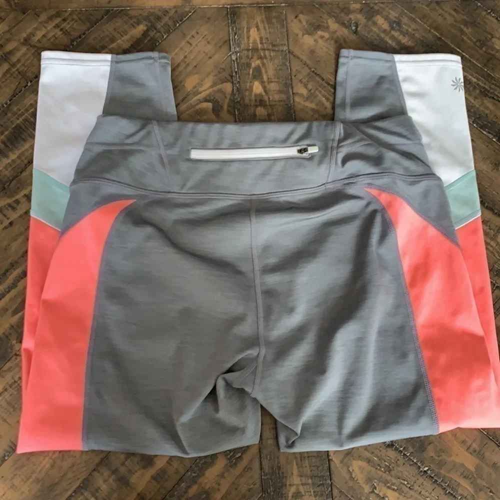 Athleta Sonar color blocks crop leggings